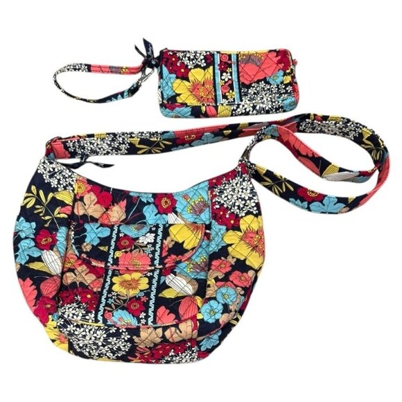 *BUNDLE* Vera Bradley HAPPY SNAILS Clare Crossbody Bag Purse & Zippered Wallet - Picture 1 of 9